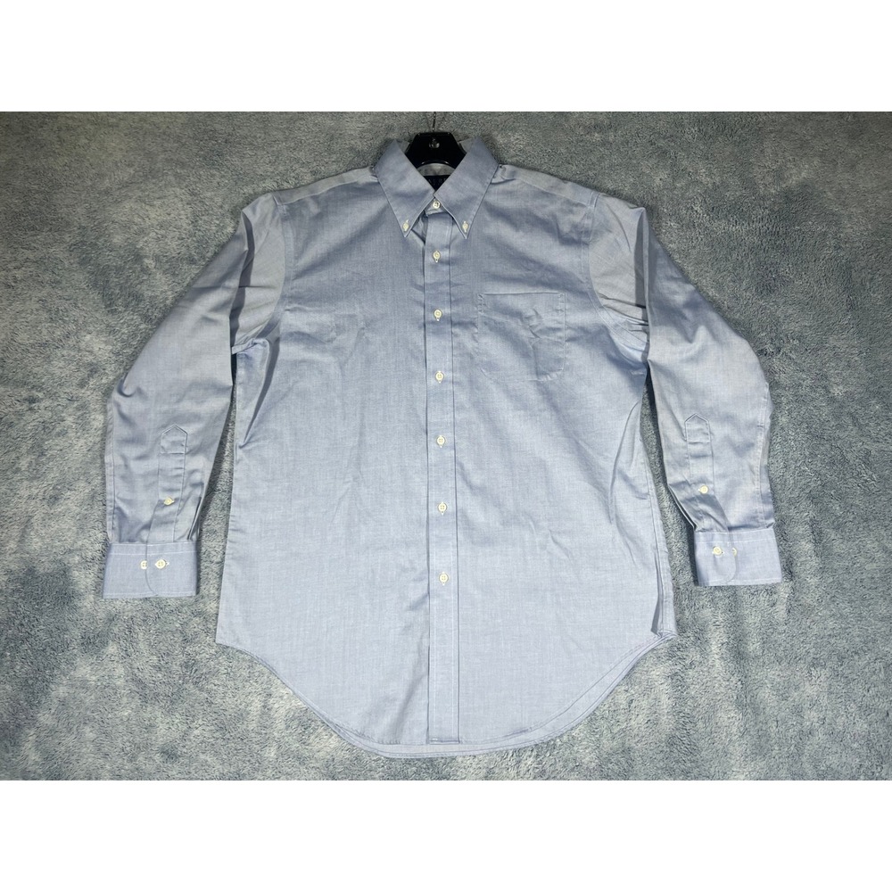 Lauren Ralph Lauren Mens Blue Long Sleeve Button Down Dress Shirt